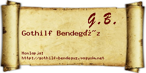 Gothilf Bendegúz névjegykártya